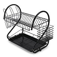 BOXIMO Two-tier dish drainer with drip tray, 27 × 55 × 40 cm - Draining Board