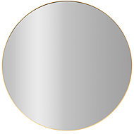 STILOVO Round mirror NOOR, metal frame, gold colour, diameter 80 cm - Mirror