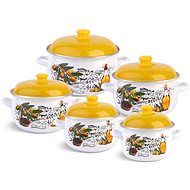 EDENBERG Enamel pot set EB-1874, 10 pieces - Kitchenware Set