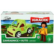  IGRÁČEK - Gardener with the car and Accessories  - Game Set