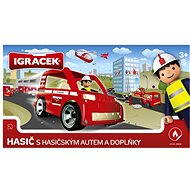  Igráček - fireman with the fire and car accessories  - Game Set