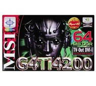 MSI MS-8870 (G4Ti4200-TD64) NVIDIA GeForce4 Ti 4200 64 MB DDR 4xAGP - 