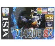 MSI MS-8894 (G4Ti4200-VTD8X) NVIDIA GeForce4 Ti4200 128 MB DDR AGP8x Video-In/Out DVI - 