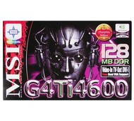 MSI MS-8872 (G4Ti4600-VTD) NVIDIA GeForce4 Ti 4600 128MB DDR + Video-In + DVI - 