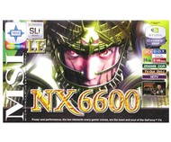 MSI MS-8981-110 (NX6600LE-TD256E) NVIDIA GeForce nx6600LE 256 MB DDR PCIe x16 DVI - Graphics Card