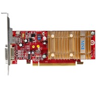 MSI RX1550-TD256EH, 256MB (512) DDR2 (800MHz), ATI Radeon X1550 (550MHz), PCIe x16, 128bit, DVI, Pas - Graphics Card