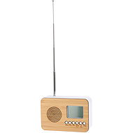 EH Excellent Houseware Alarm clock with radio and thermometer, battery operated, white - Alarm Clock