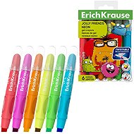 ERICHKRAUSE Jolly Friends Neon gelové 6 barev - Wax Crayons