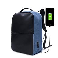 Ekphero lopásgátló hátizsák, kék - Laptop hátizsák