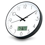 ELDONEX Tokyo Analogové hodiny s displejem, černé - Wall Clock