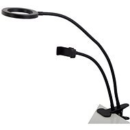 Verk 15751 Lampa s klipsou a držiakom na mobil, USB 24 LED čierna - USB lampička