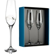 Element Apollo champagne glass with Swarovski crystals 210 ml 2 pcs - Glass