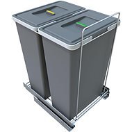 Elletipi ECOFIL - Auszugmülleimer mit Rahmen - 35 Liter + 35 Liter - PF01 53A2 - Mülleimer