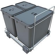Elletipi Vstavaný odpadkový kôš ECOFIL – výsuvný, s rámom, 18 + 8 + 8 l, PF02B - Odpadkový kôš