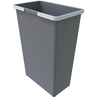 Elletipi Plastic basket with handles BIG XL,35 L, grey, 53 x 22,5 x 37 cm - Rubbish Bin