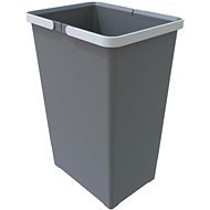 Elletipi Kunststoffkorb mit Griffen BIG, 24 L, grau, 44 x 22,5 x 30 cm - Mülleimer