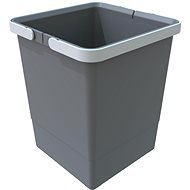 Elletipi Kunststoffkorb mit Griffen MEDIUM, 10 L, grau, 28 x 22,5 x 22,5 cm - Mülleimer