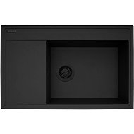 Pyramis Vulcano Camea 1B 1D R, 79 × 50 cm, right - Granite Sink