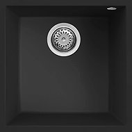 Elleci QUADRA 102 K86 bottom mounting, black - Granite Sink