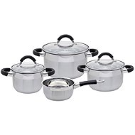 ELO Basic Black Steam Set of 4 pots, stainless steel - Cookware Set