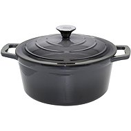 ELO Cast iron pot with lid 26 cm, grey - Pot