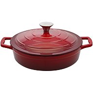 ELO Cast iron casserole with lid 28 cm, red - Casserole Pot