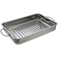 ELO Basic Roasting pan with grill grate 34 × 24 × 5,5 cm, stainless steel - Roasting Pan