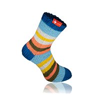 Grandma's socks Striped hand knitted, size. S - Charity