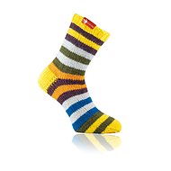Grandma's socks Striped hand knitted, size. M - Charity