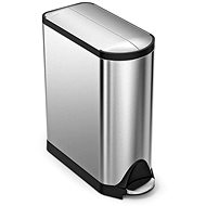Pedal waste bin, Simplehuman - 40l (20/20), butterfly, matt steel - Rubbish Bin