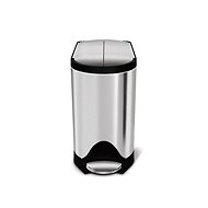 Simplehuman pedal bin - 10 l, butterfly lid, brushed stainless steel, FPP - Rubbish Bin