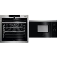 AEG Mastery BSE882320M + AEG Mastery MBB1756SEM - Built-in Oven & Microwave Set