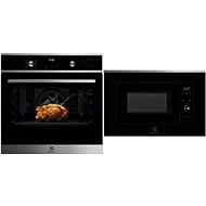 ELECTROLUX 700 PRO SteamCrisp EOC6H71X + ELECTROLUX 300 LMS2203EMX - Built-in Oven & Microwave Set