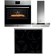 ELECTROLUX 600 FLEX EOF3C50TX + ELECTROLUX 300 EHF46547XK + ELECTROLUX 600 LFT526X - Oven, Cooktop & Kitchen Hood Set