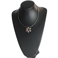 E. L. 11 Anemone with red glass - Necklace