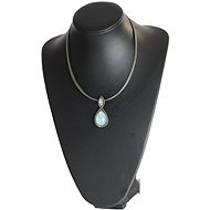E. L. 17 A Infinity - drop with aqua winding - Necklace