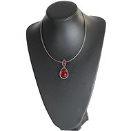 E. L. 17 C Infinity - Drop with wound red glass - Necklace