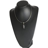 E. L. 2 Naveta with rhinestone black and white - Necklace