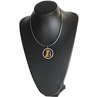 E. L. 22 A Square in the circle Tiger's Eye - Necklace