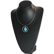 E. L. 22 B Oval in the circle Turquoise - Necklace