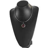 E. L. 39 Knitted flower red - Necklace