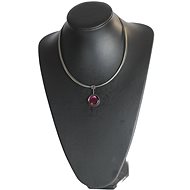 E. L. 7 Round with ligth amethyst glass - Necklace