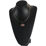 E. L. 8 Rhodonite oval with rhinestone - Necklace