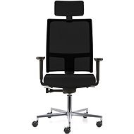 EMAGRA TAU Black with Aluminium Cross - Office Chair