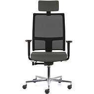 EMAGRA TAU Grey with Aluminium Cross - Office Chair