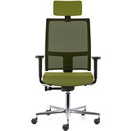 EMAGRA TAU Green with Aluminium Cross - Office Chair