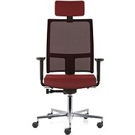 EMAGRA TAU Red with Aluminium Cross - Office Chair