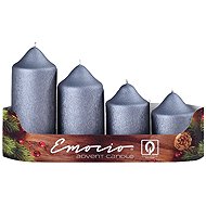 EMOCIO Advent stepped candle matt graphite 4 pcs grey - Candle Set