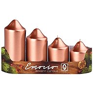 EMOCIO Advent tiered candles, gloss copper, 4 pcs - Candle Set