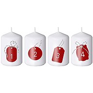 EMOCIO Cylindrical Advent 4 pcs white 5 × 9 cm - Candle Set
